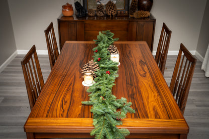 The Festive – 18' Noble Fir with Red Berries Garland